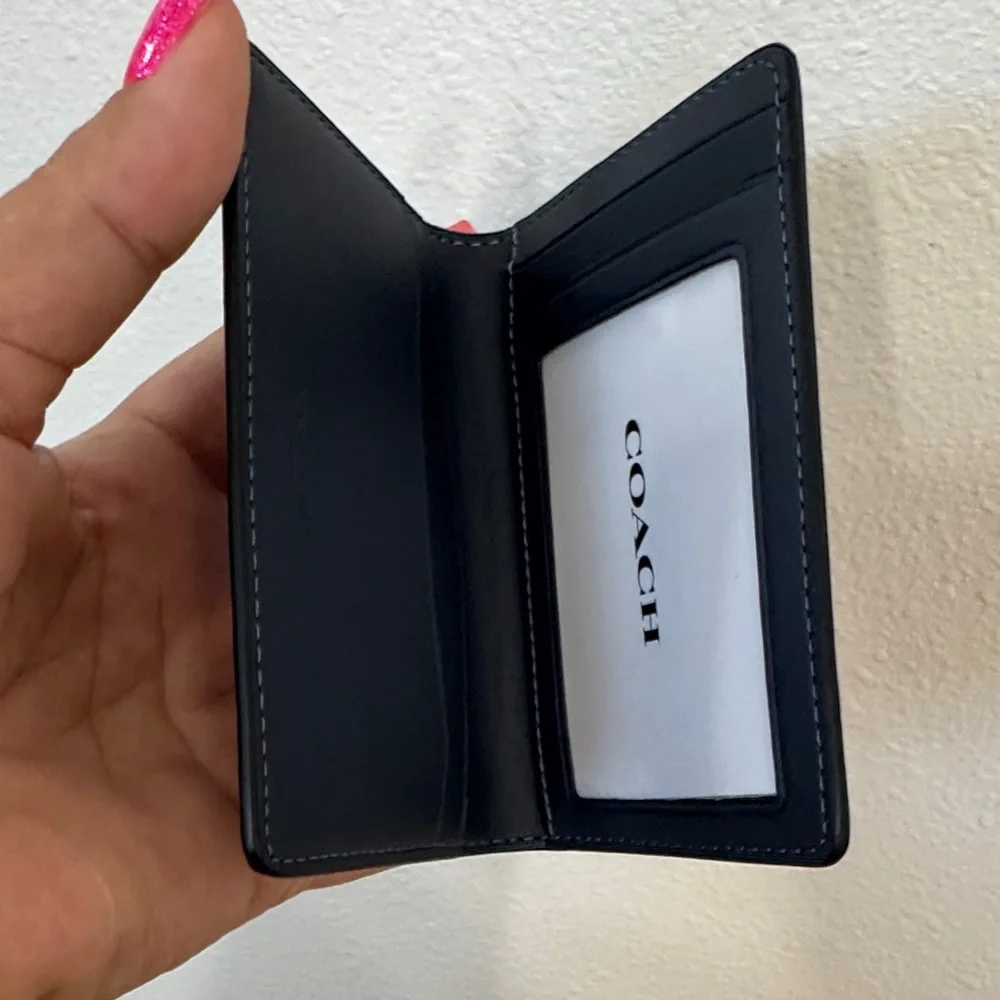 Coach ombré men's Leather Card & Key Holder